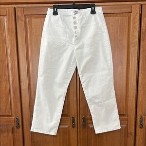 d. jeans Ivory Button-Fly Trousers